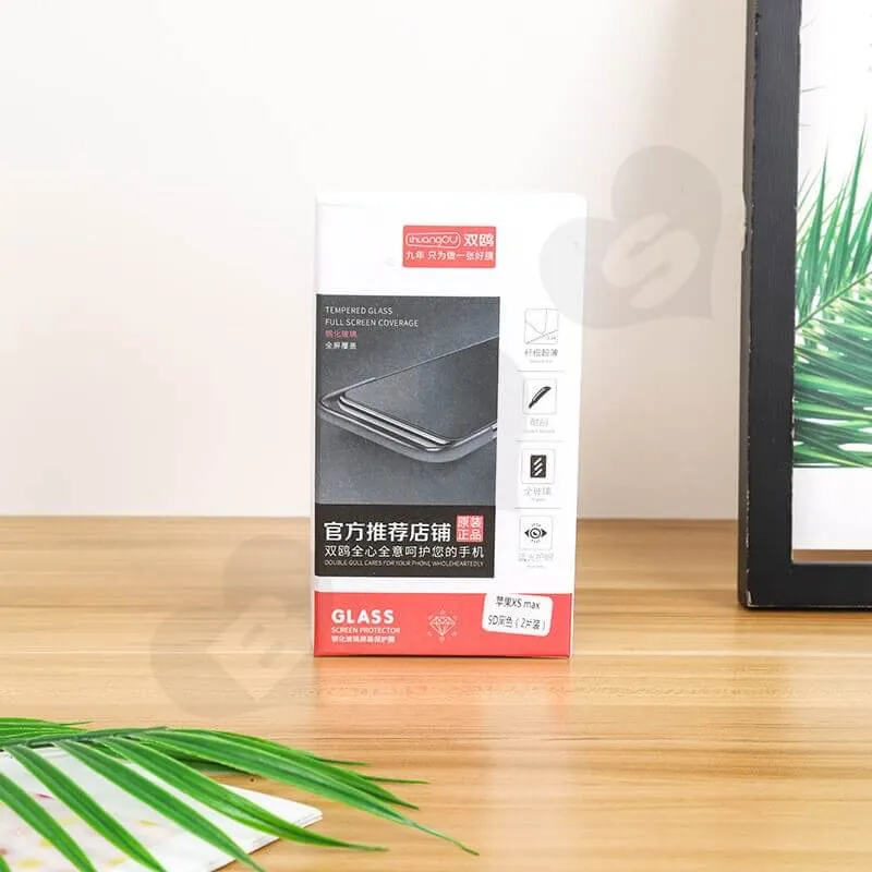 White Rigid Box For Cell Phone Protect Case side view two