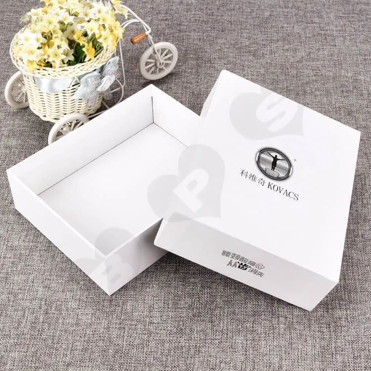 White Rigid Gift Box For Medical Appliances side view one