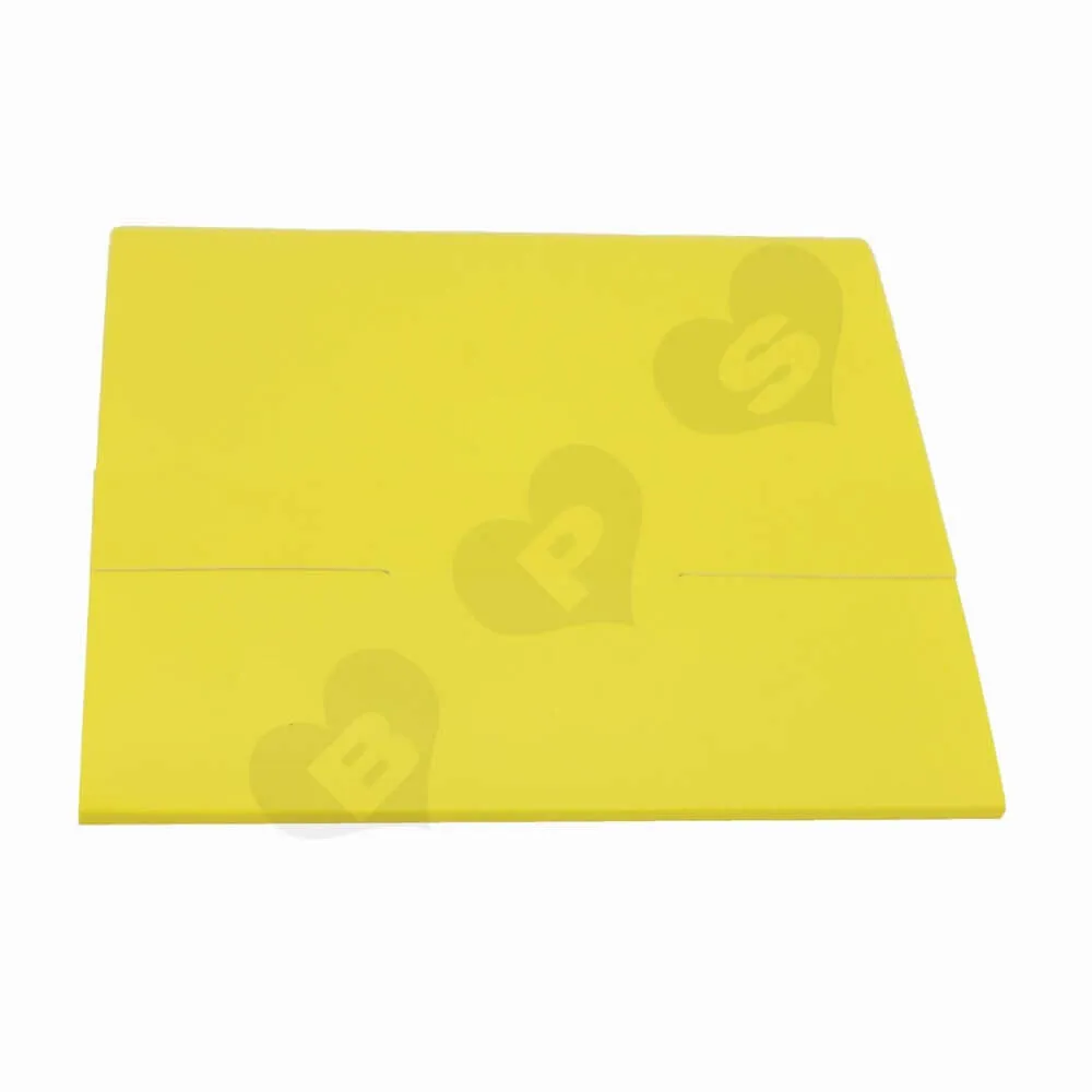 Yellow Paperboard Folders side view three