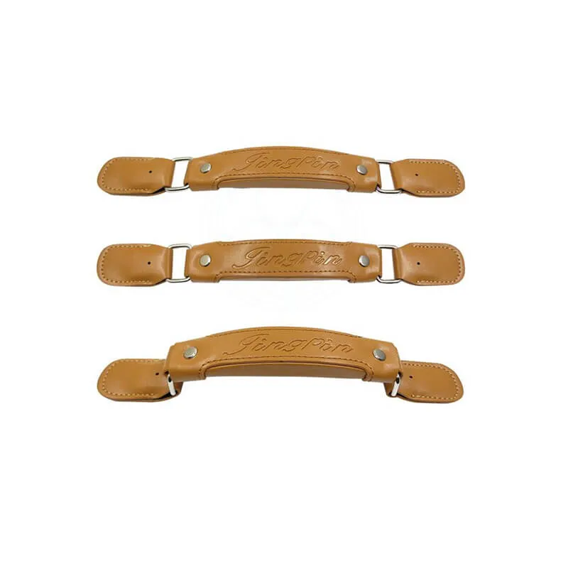 Yellow PP Leather Handle For Wine Box