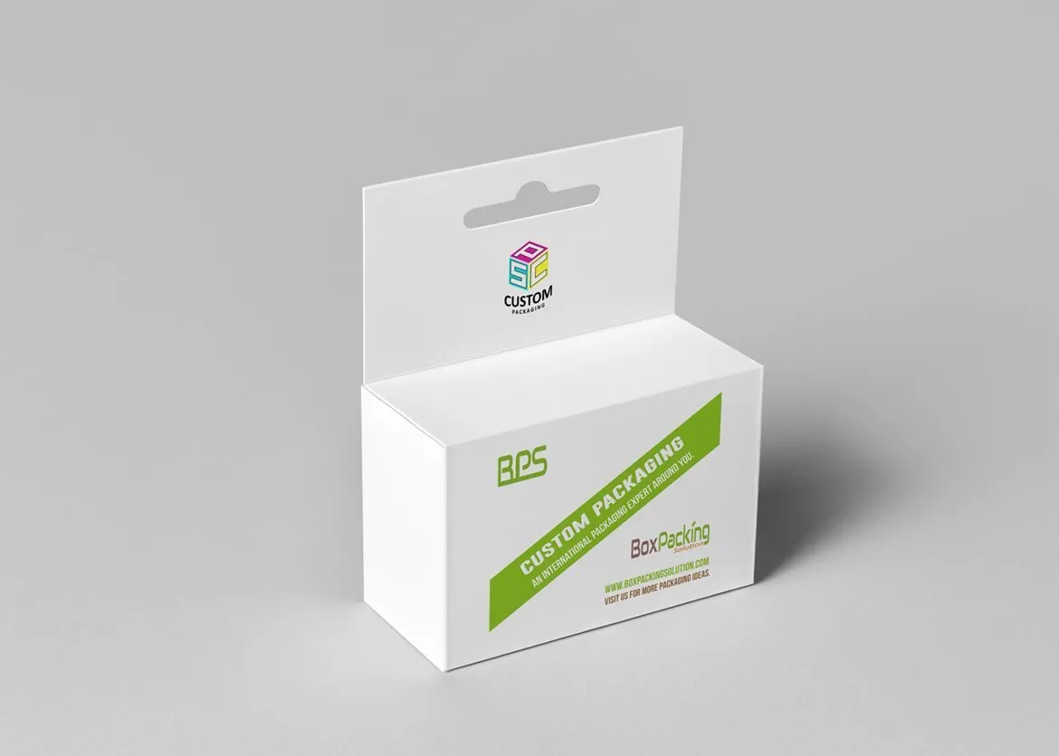 custom box with hangtab mock-up