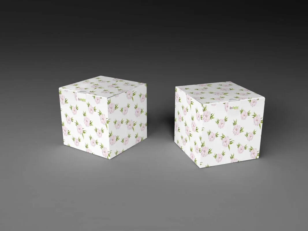 custom made snap bottom paper box mockup