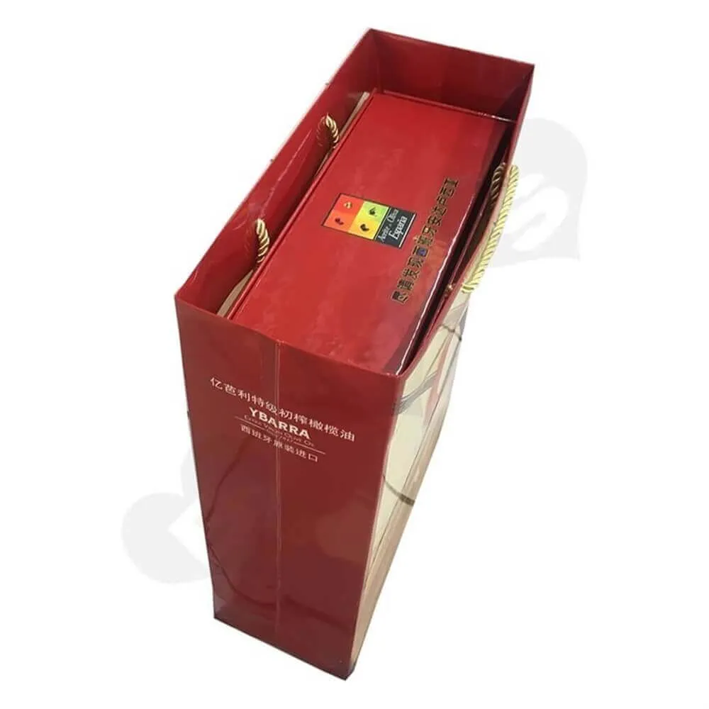 oil packaging box Sideview Six