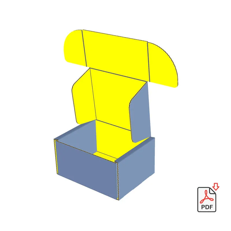 roll end tuck top box template
