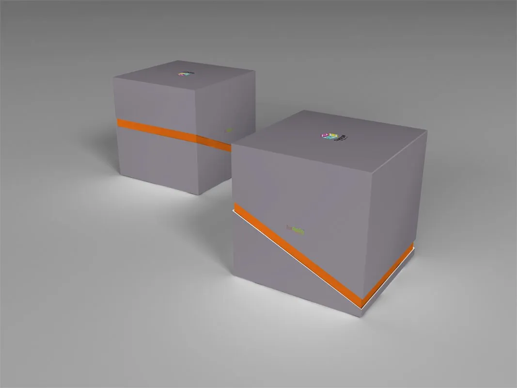 specialty paper coated rigid box mockup