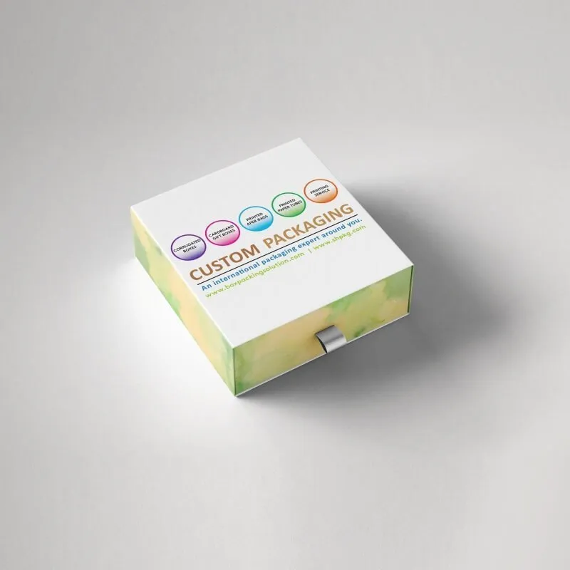 square rigid box color printed