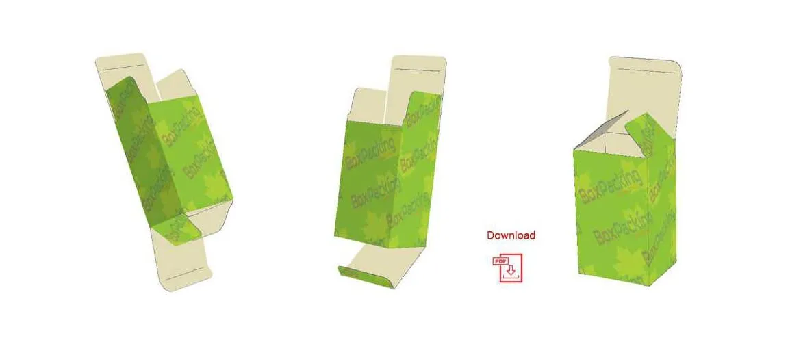 straight tuck end box 3D model template