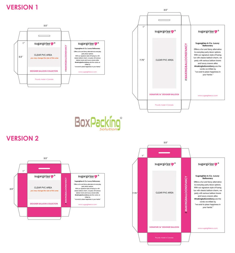 Balloon Packaging Box Design