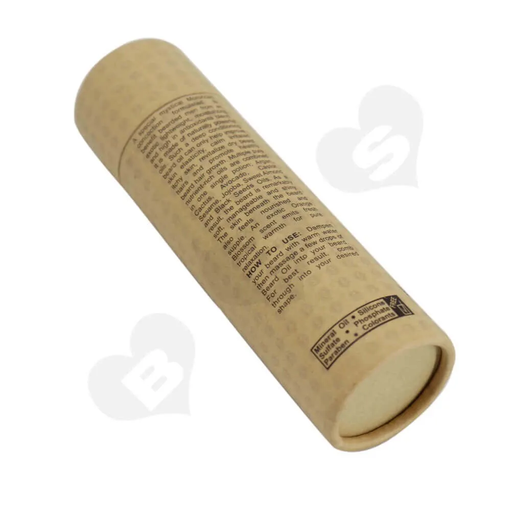 Brown Printed Essential Oil Packing Tube Side View Four