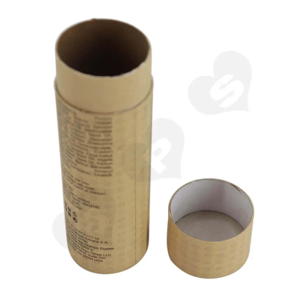 Brown Printed Essential Oil Packing Tube Side View One