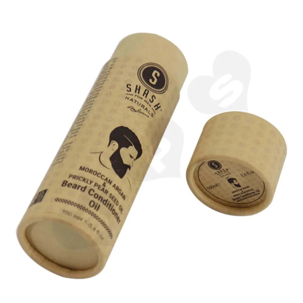 Brown Printed Essential Oil Packing Tube Side View Two