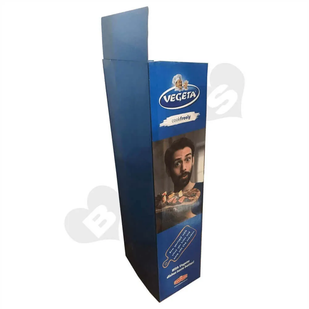 Cardboard POS Food Shelf Sideview Four