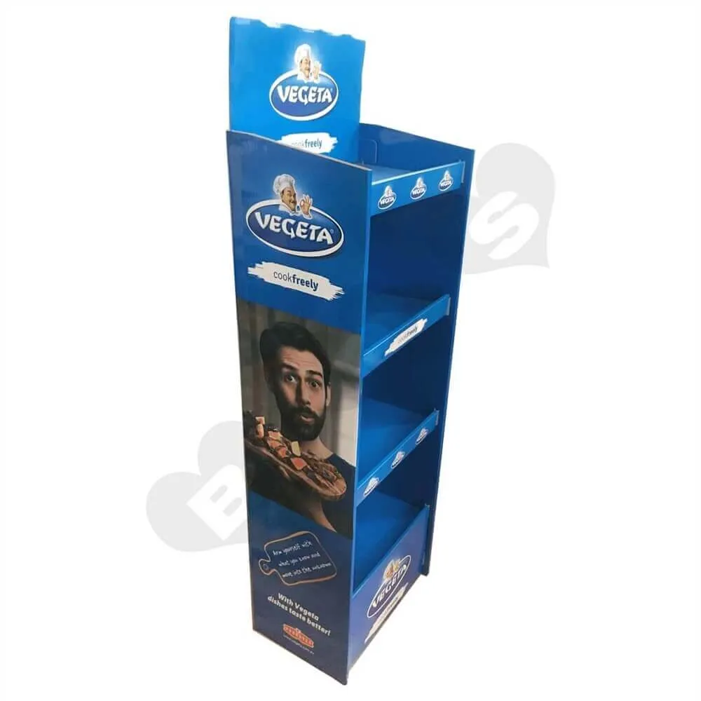 Cardboard POS Food Shelf Sideview Three