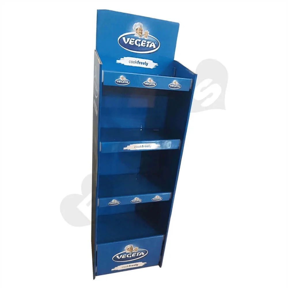 Cardboard POS Food Shelf Sideview Two