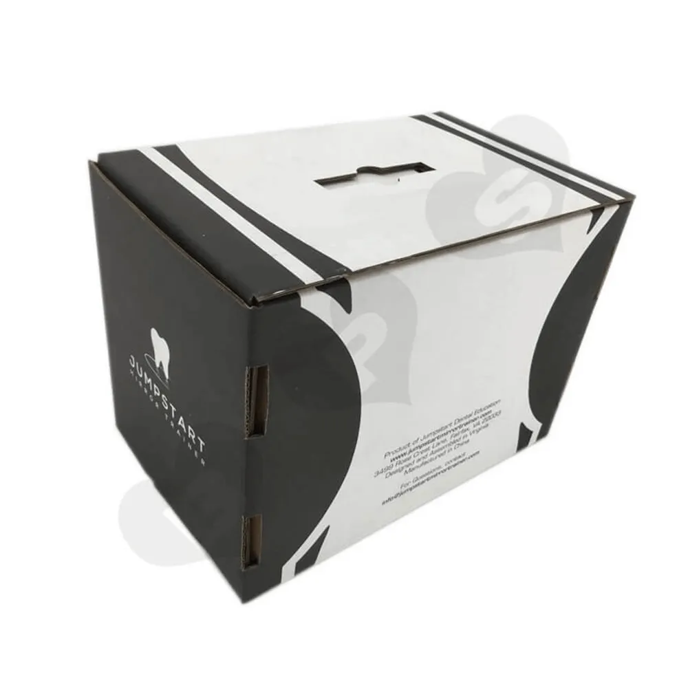 Cardboard Foldable Dental Packaging Suitcase Side View One