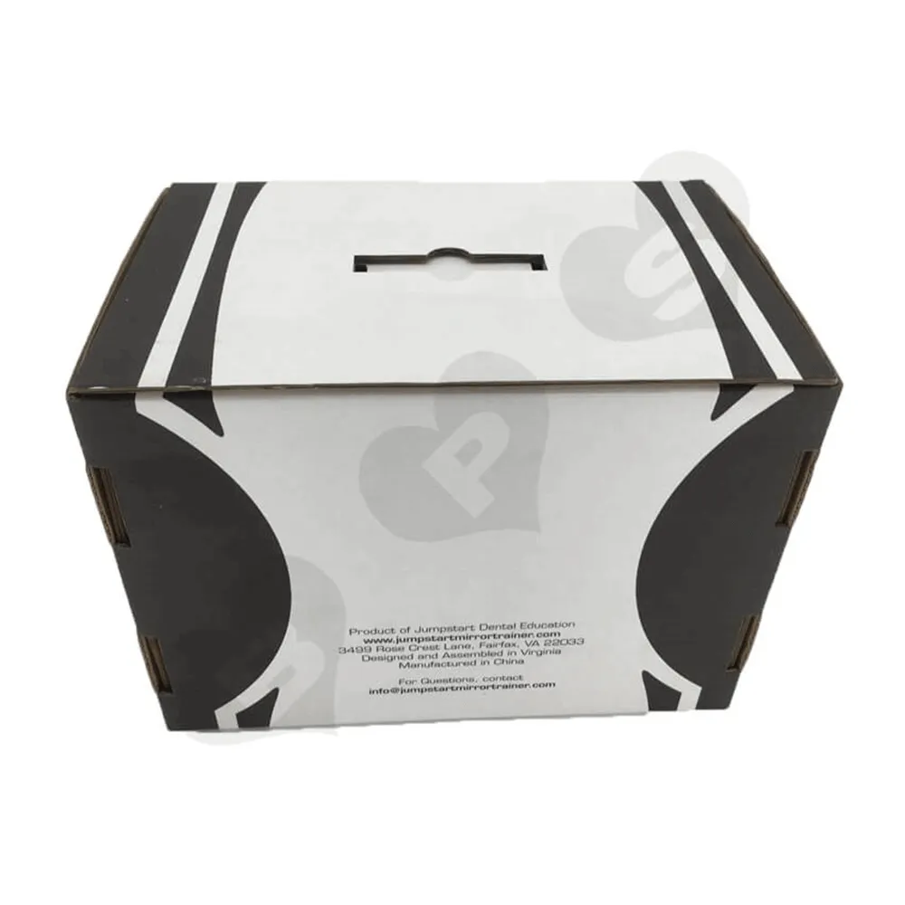 Cardboard Foldable Dental Packaging Suitcase Side View Three