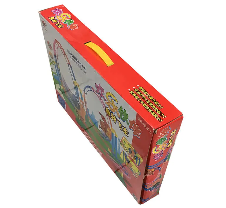 Geschenkbox aus Wellpappe mit Griff