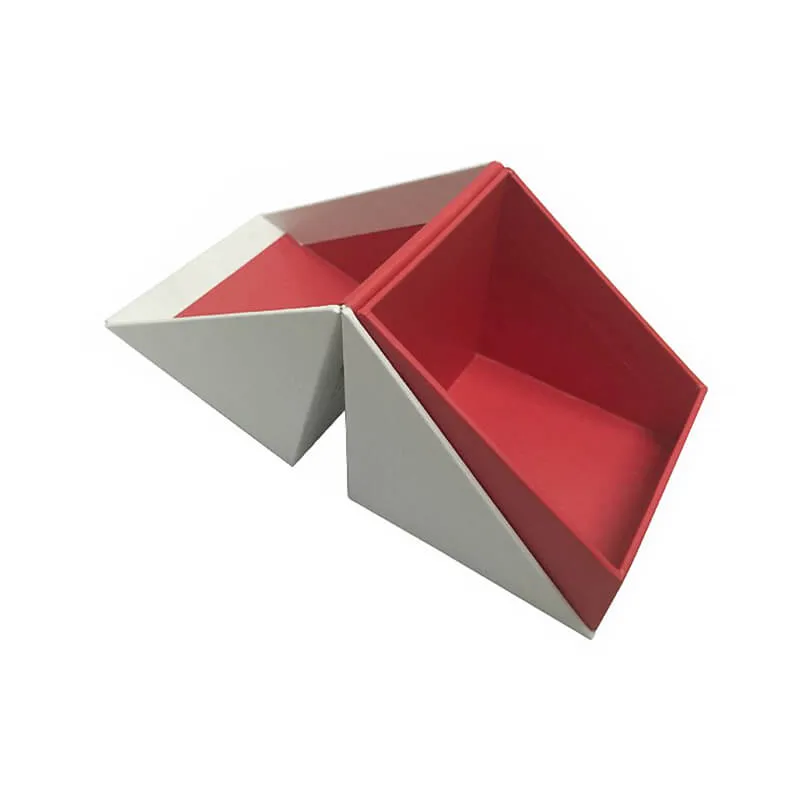 Cubic To Triangle Gift Boxes Double Side Printed