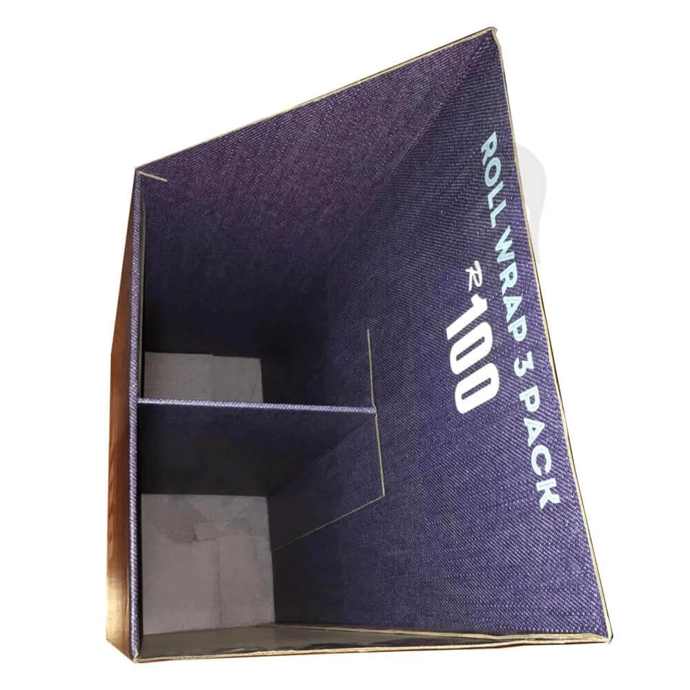 Custom Cardboard Dump Bin with Divider Sideview Two