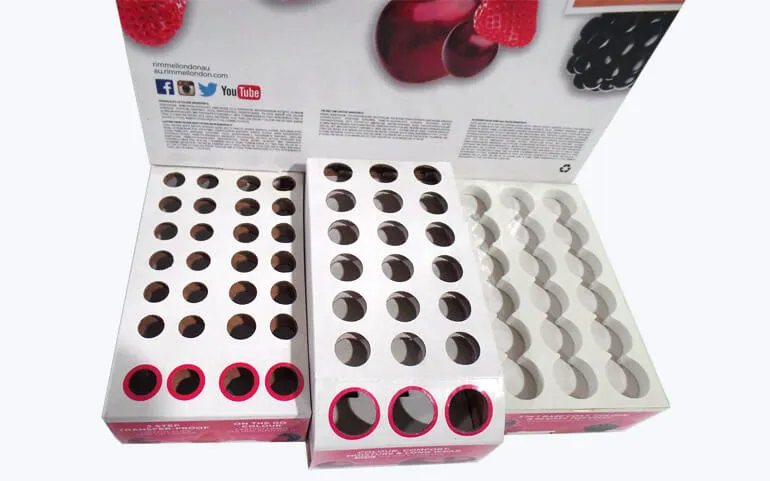 Custom Corrugated Displays With Divider Holes Three