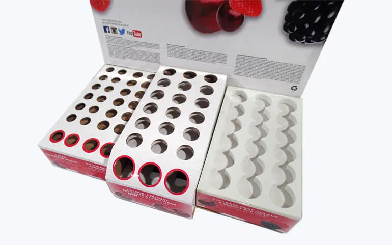 Custom Corrugated Displays With Divider Holes Two