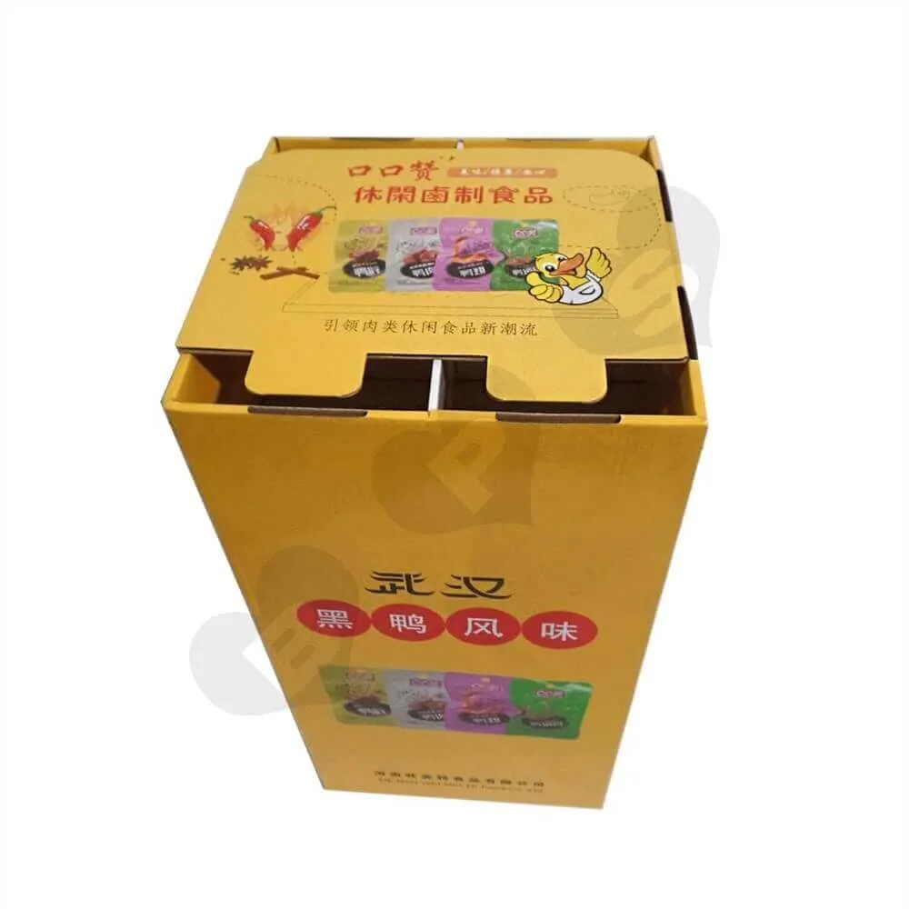 Custom Corrugated Dump Bin for Food Sideview Three