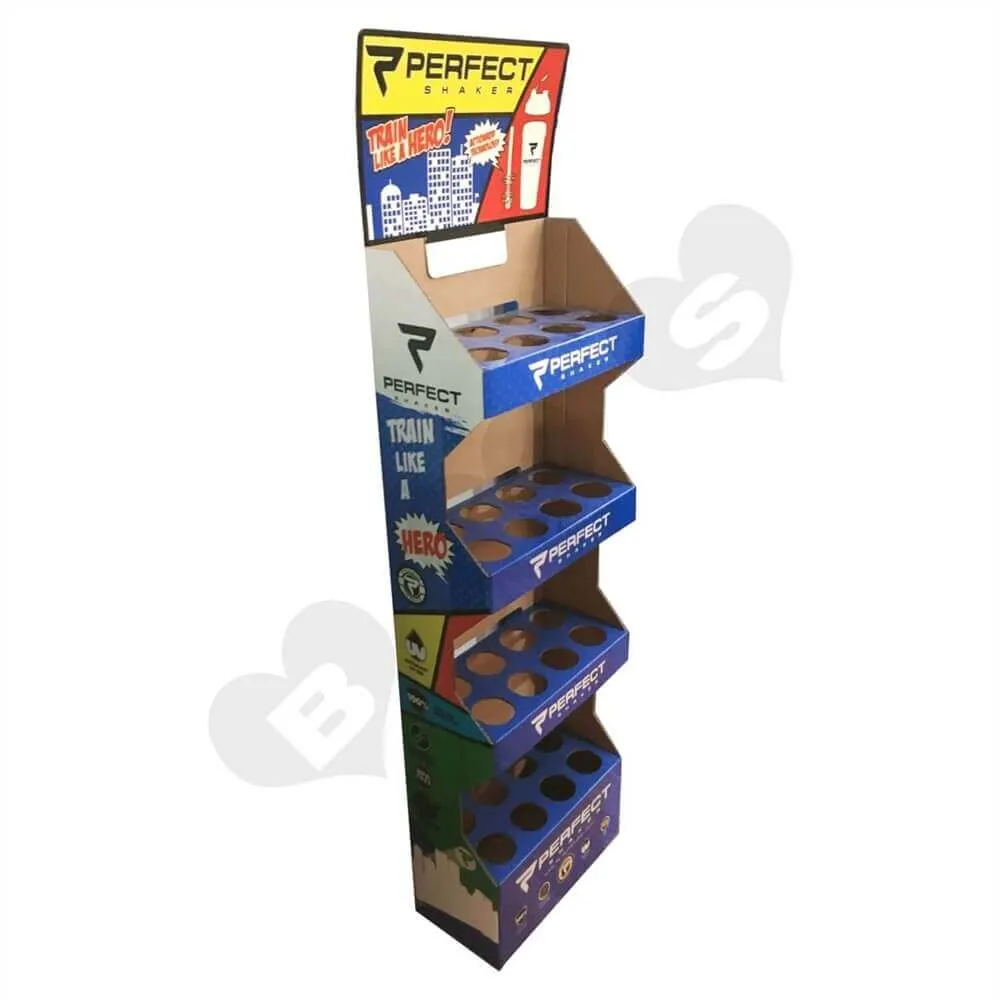 Custom Corrugated Rack for Shake Bottle Sideview Four