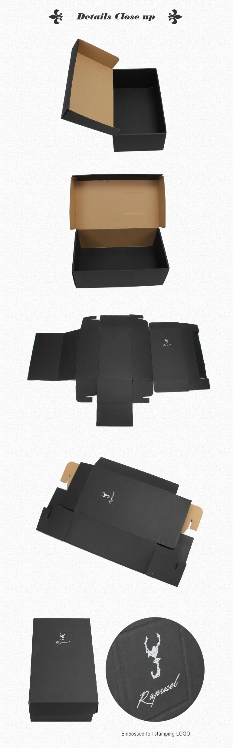 صندوق تغليف الأحذية حسب الطلب