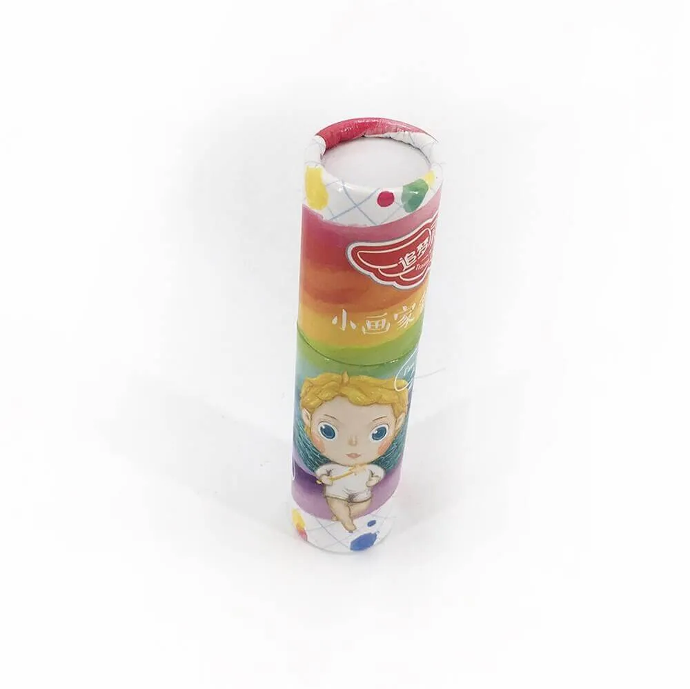 Custom Printed Crayon Cardboard Cylinder Side View One