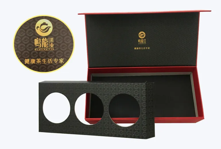 Caja rígida personalizada con logotipo estampado en caliente