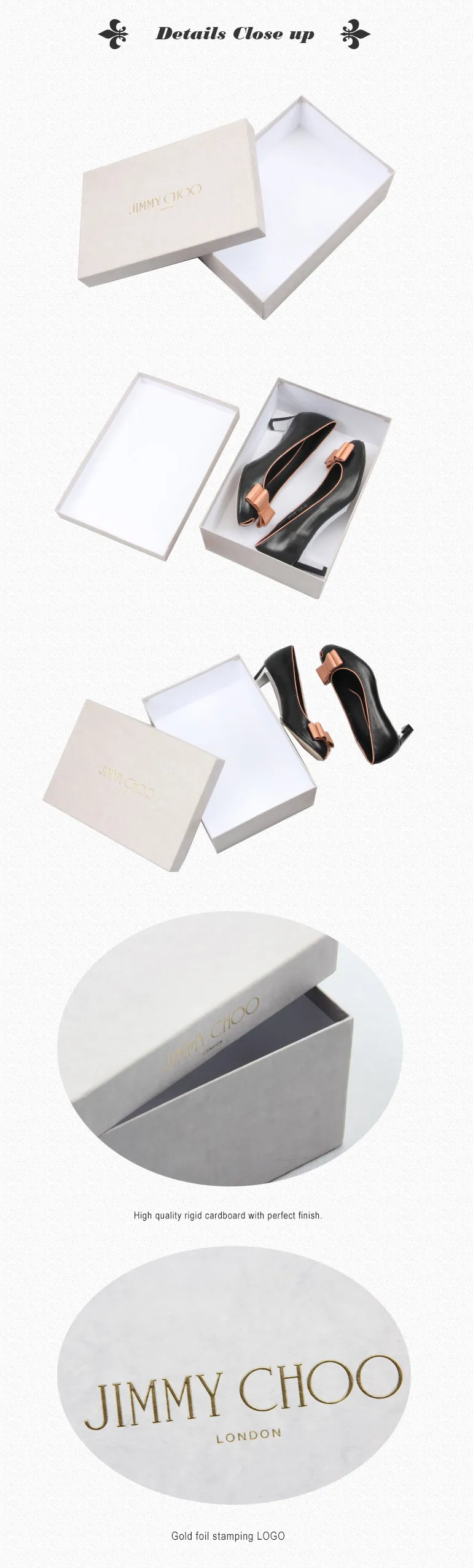 صندوق تغليف عالي الكعب مخصص حسب المقاس