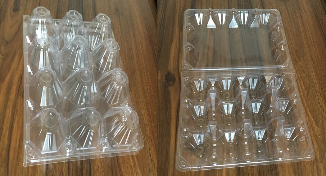 Customized Twelve Pack Plastic Egg Packaging Boxes