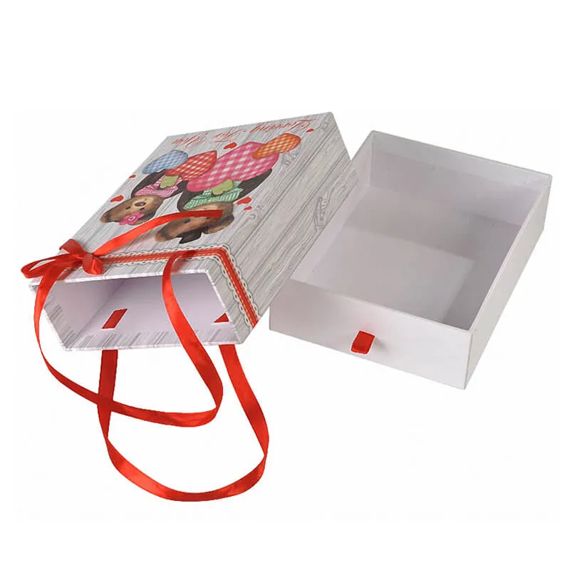 Drawer Box With Silk Ribbon Handle