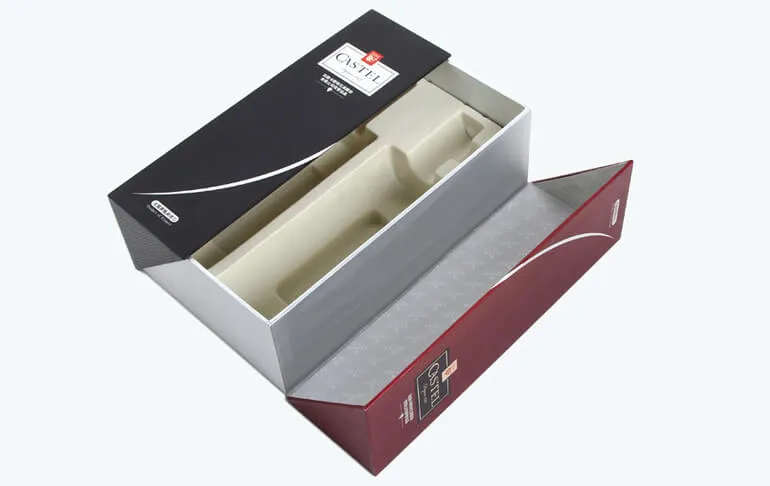 Easy Opened Luxury Red Wine Box With Insert