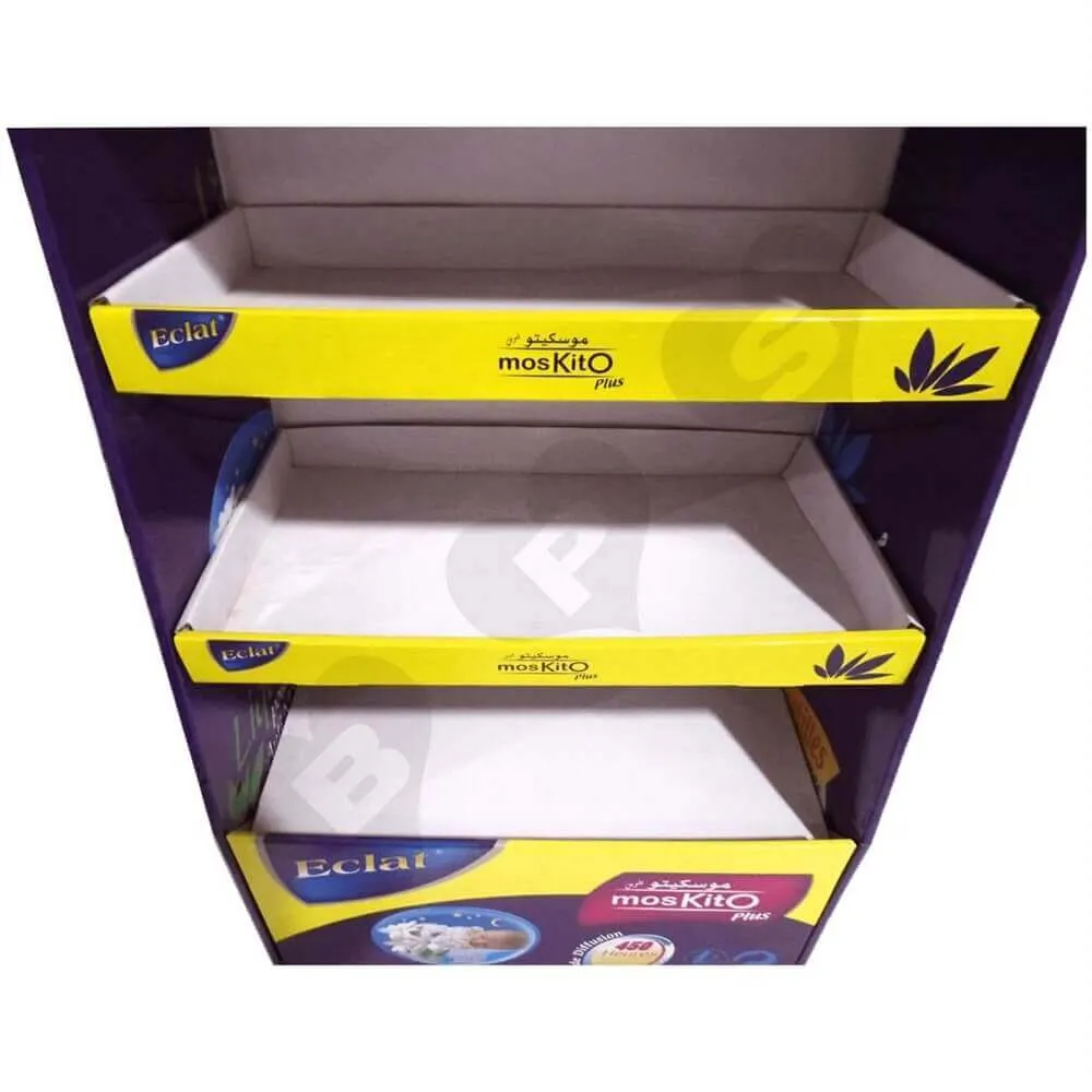 Electric Mosquito Corrugated Racks Custom Printed Sideview Four