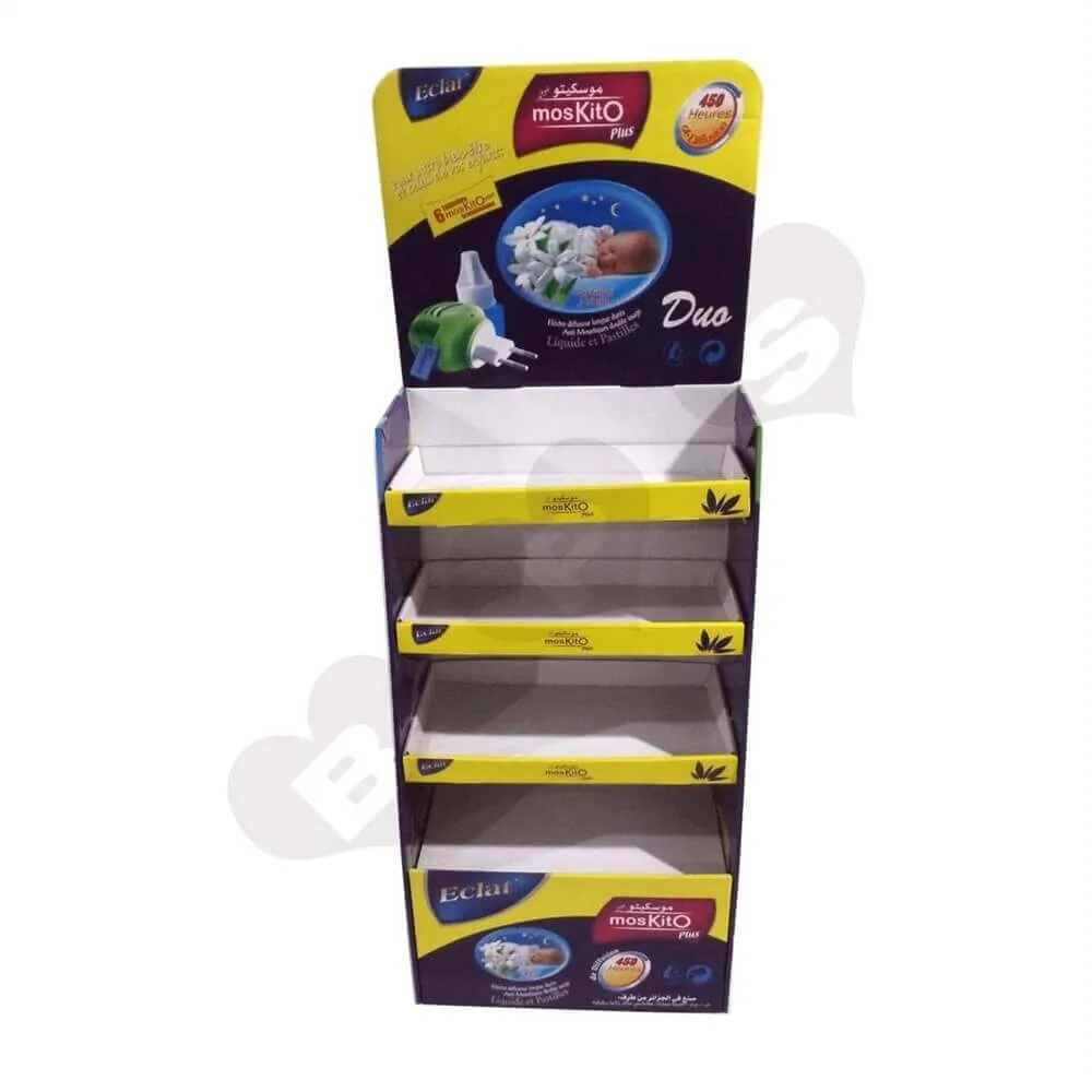 Electric Mosquito Corrugated Racks Custom Printed Sideview One
