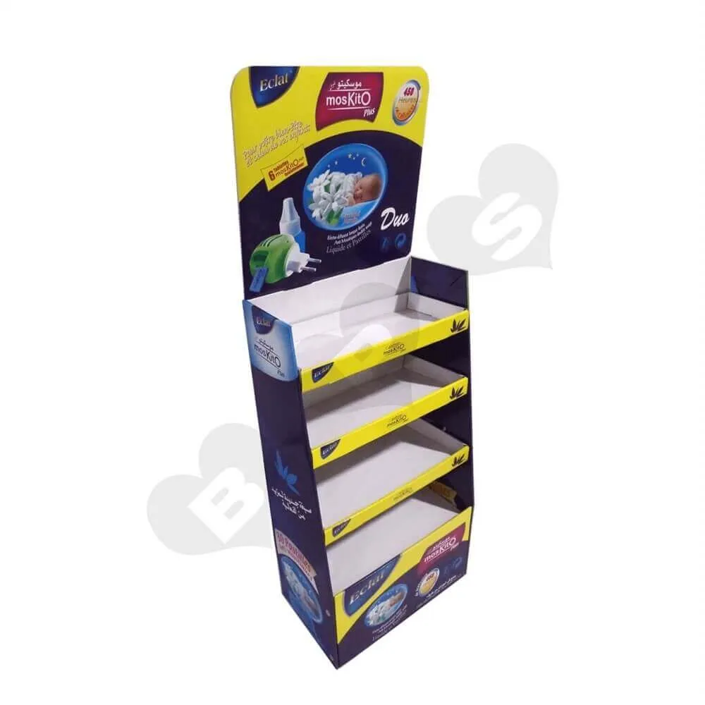 Electric Mosquito Corrugated Racks Custom Printed Sideview Three