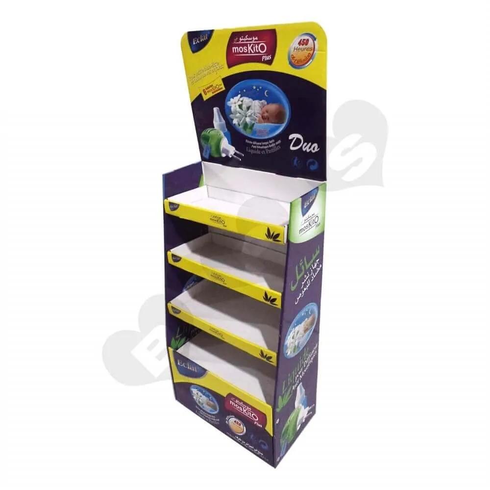 Electric Mosquito Corrugated Racks Custom Printed Sideview Two