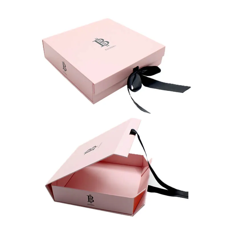 Foldable Gift Packaging With Ribbon Closure