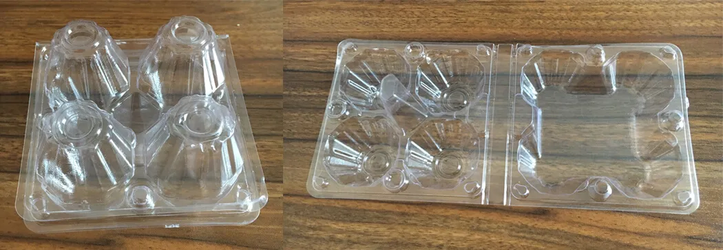 Four Pack Plastic Egg Packaging Boxes
