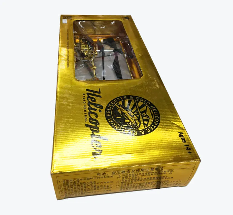Gold Metallic Packaging Suitcase Paper Box