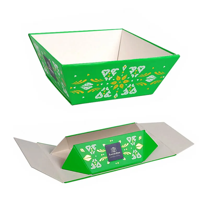 Green Foldable Rigid Display Tray