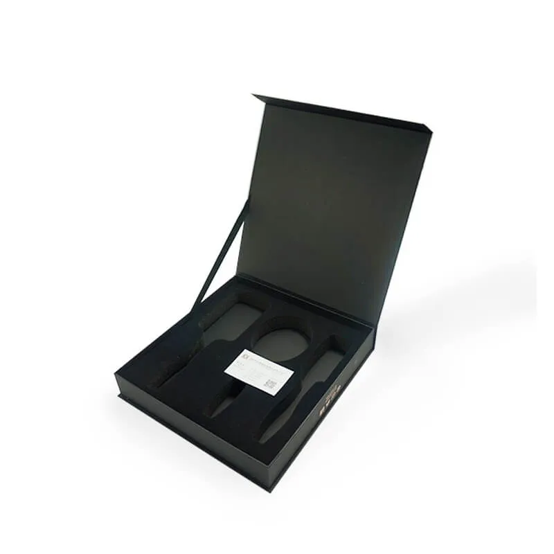 Hinged Lid Gift Box With Ribbon Support