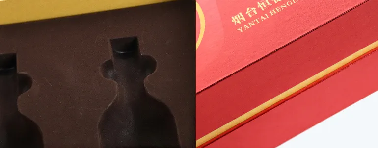 Insert And Box Details Of Red Wine Box