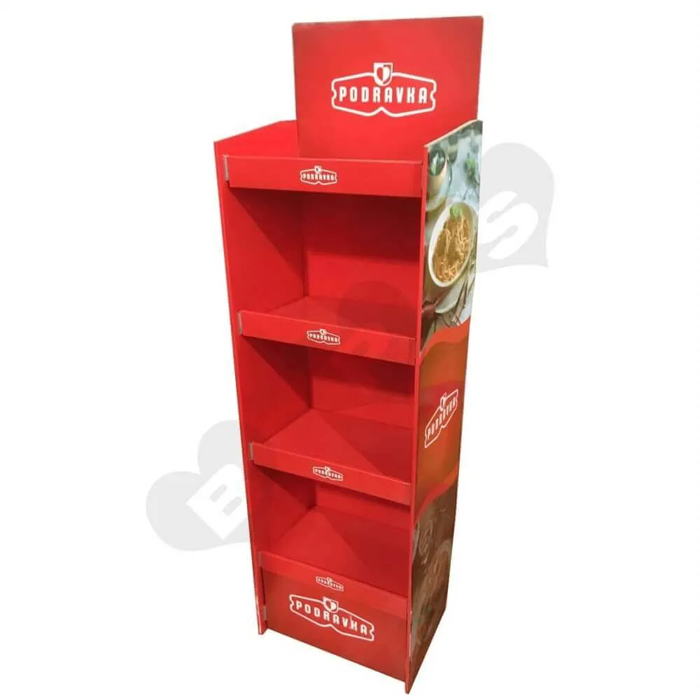 Large Custom Food Corrugated Rack Sideview Two
