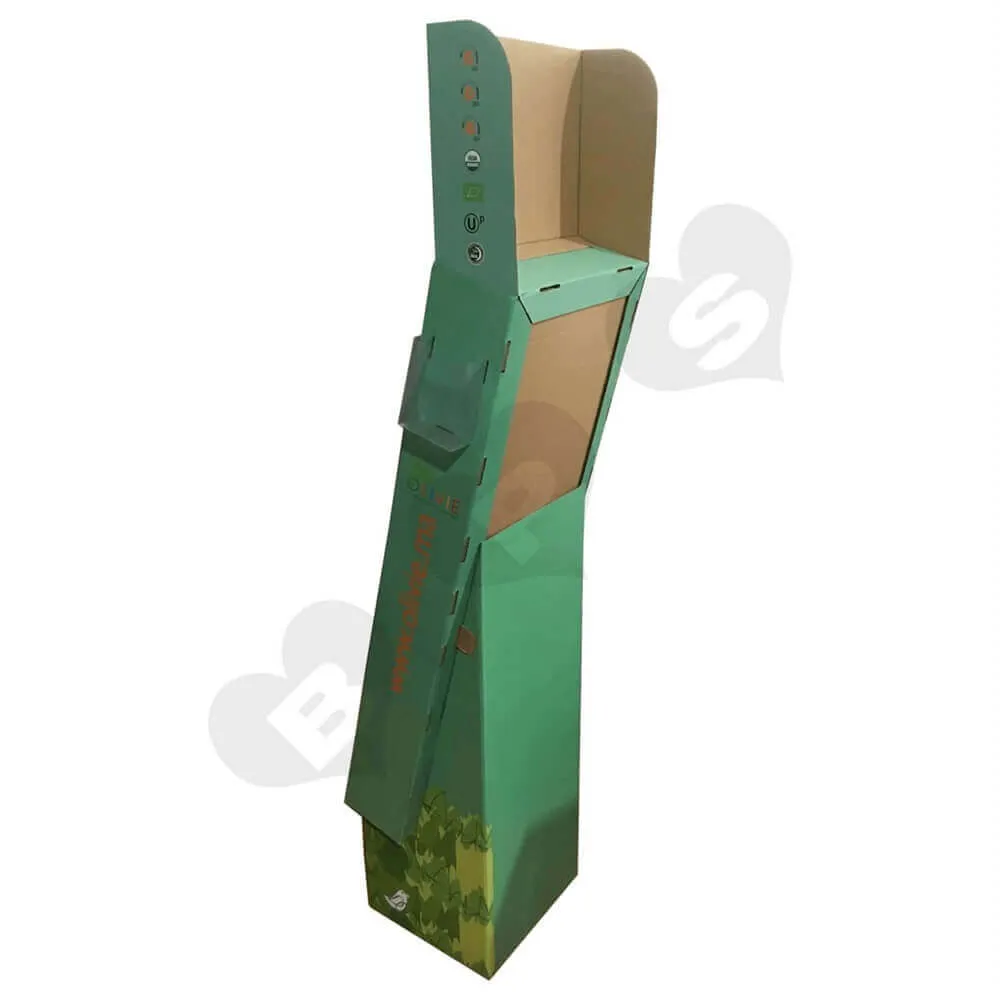 Large Customized Corrugated Floor Display Sideview Three