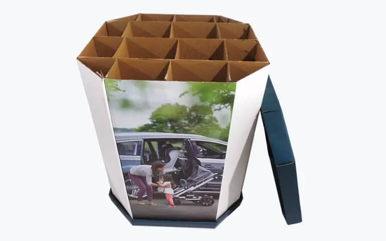 Large Telescope Shape Display Box With Deep Dividers One