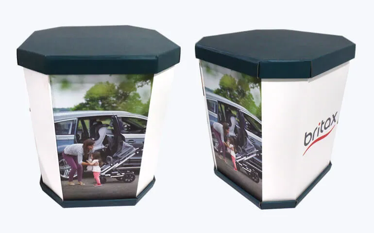 Large Telescope Shape Display Box With Deep Dividers Three