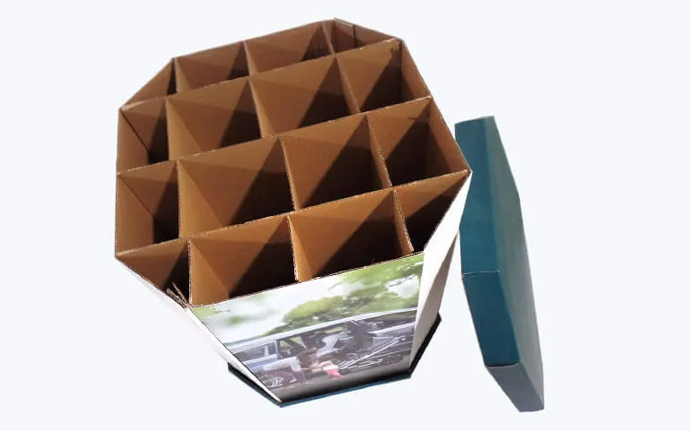 Large Telescope Shape Display Box With Deep Dividers Two