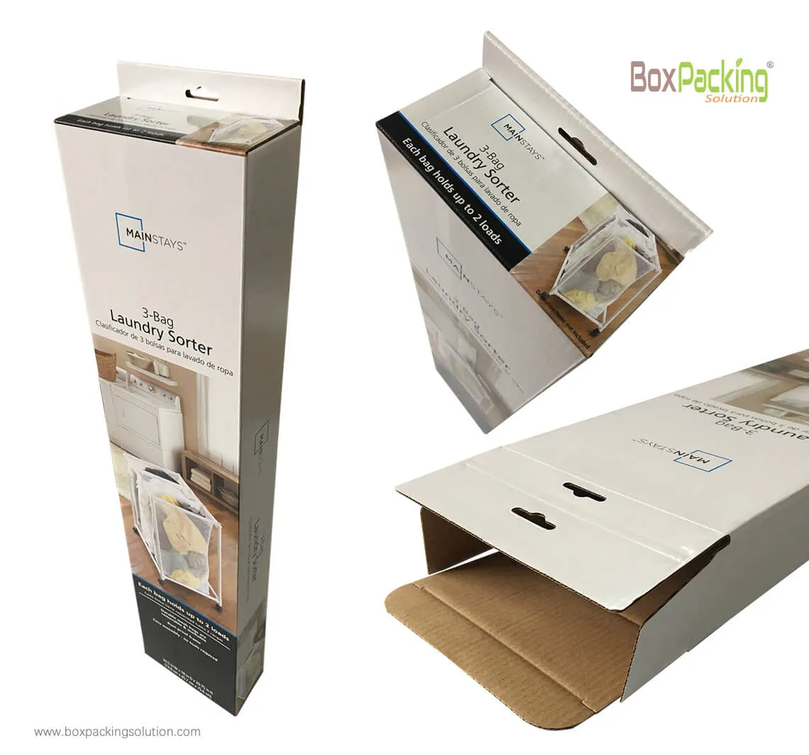 Laundry Sorter packaging box, Laundry sorter packaging box with hang hole